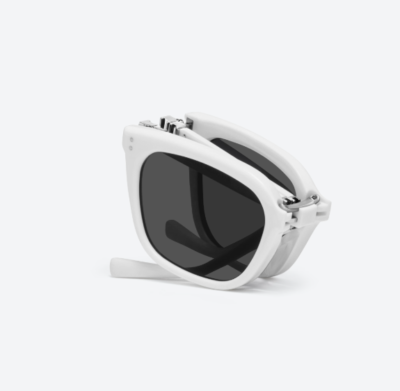 Gentle Monster MARTINI W2 Square Sunglasses White Frame Black Lens