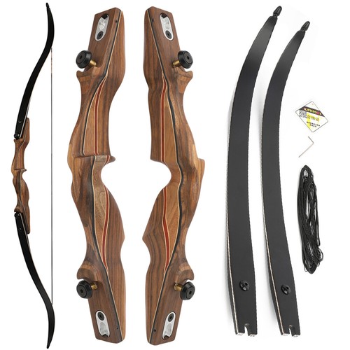 60" ILF Recurve Bow Takedown 17" Wood Riser 30-60lbs Limb Archery Hunting Target - Picture 15 of 20