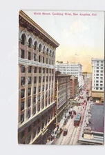 PPC Postcard CA California Los Angeles Sixth Street Looking West Birds Eye View