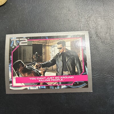 98b T2 Terminator 2 Judgment Day Impel 1991 #37 Arnold Schwarzenegger add ship.1
