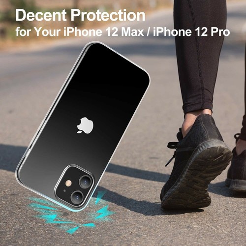 iPhone Pro Case 6.1 inch Max Case Clear Slim Fit Thin Soft Cover with Premium Fl - Picture 5 of 7
