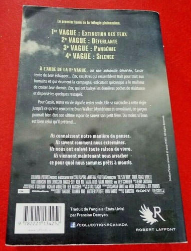 *Paperback French Book La 5e Vague - Rick Yancey - Variant Cover - Picture 2 of 2