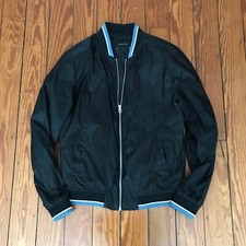 Zara Man Black Light Weight Bomber Jacket Medium Mens