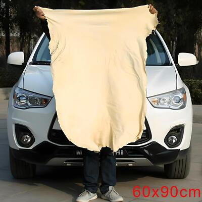 #ad Car Cleaning Cloth Washing Absorbent Drying Shammy Towe Natural Chamois Leather $7.11