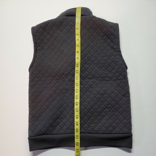 American Hawk Gray/Black Fleece Lined Zipper/Button Up Vest Sz Youth 7 RN#59123 - Picture 10 of 11