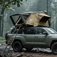 Naturnest ABS Hardshell Roof Top Tent Jeep SUV Camping Tent w/ Ladder & Skylight
