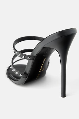 ジュナ Zara Woman High Heel Studded Sandals Black Ref 3847/001 Size