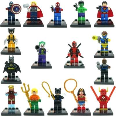 Super Hero Minifigures Set 16 Super Heroes Building Blocks Action Figures