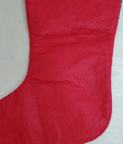 "Medias de Navidad con adornos de piel sintética tela a cuadros roja 20"" decoración de manto" - Imagen 8 de 11