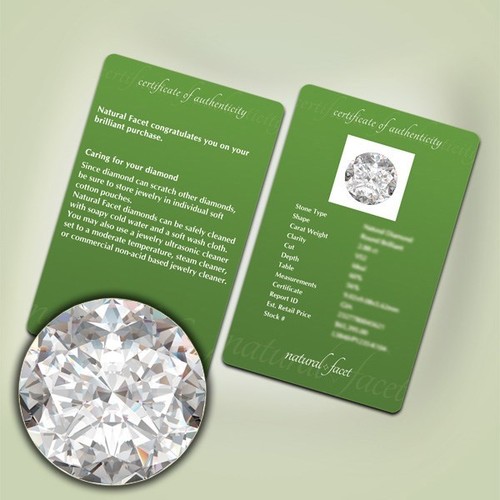 Diamante 2,13 carati D/SI2/V.Buono tondo brillante certificato AGI 8,08x8,16x5,22 mm - Foto 3 di 4