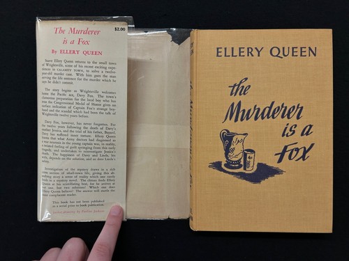 Ellery Queen THE MURDERER IS A FOX Little, Brown 1st 1945 HCDJ - Picture 4 of 8