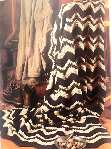 Rustic Warmth Afghans to Crochet & Knitting Knit Patterns Books 11 Cozy Designs - Picture 12 of 12