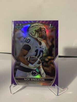 2022 Bowman University Chrome - Purple Mini-Diamond Refractor #87 Nick Singleton