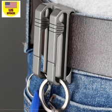 Titanium Alloy EDC Quick Buckle Detach Belt Waist Hanging Men Car Keychain Tools