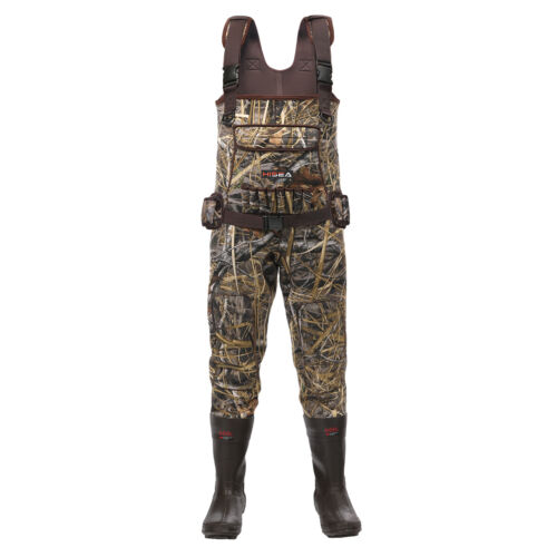 HISEA Hunting Chest Waders 600G Insulated Rubber Bootfoot Neoprene Fishing Wader - Picture 10 of 25