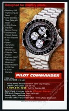 1998 Chase Durer Pilot Commander Seiko movment watch photo vintage print ad