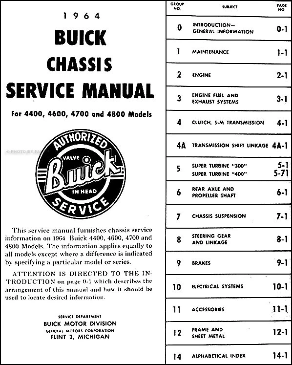 1964 Buick CD Tienda Manual Cuerpo Reparación Riviera Lesabre Electra Wildcat - Imagen 3 de 4