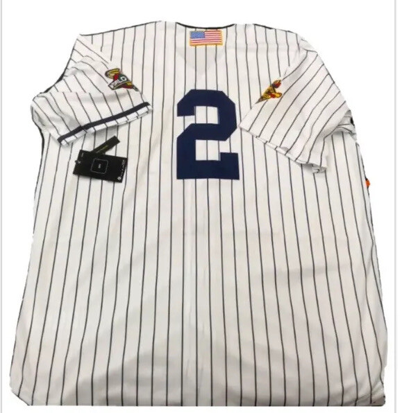 Derek Jeter NY Yankees, NWT, Mens XXL/ XXXL 28”pit-to-pit, triple patched.