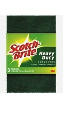 Scotch-Brite SCOUR PADS 3 ct All-Purpose Heavy Duty Absorbent Kitchen 223-10 NEW