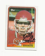 KELLY    GOODBURN     CHIEFS    AUTOGRAPHED    CARD