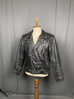 RARE! Raf Simons VTG Men's Black Leather Biker Jacket Size L-XL | eBay