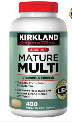 Kirkland Signature Adult 50+ Mature Multi Vitamins & Minerals, 400 Tablets