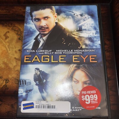 Eagle Eye (DVD, 2008) Action Drama Movie Shia LaBeouf Billy Bob Thornton
