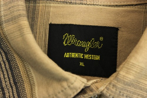 Camisa para hombre WRANGLER talla M ajuste regular marrón algodón bolsillos e... - Imagen 5 de 7
