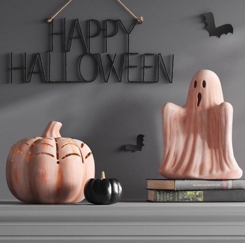 Target Hyde & EEK 9" Terracotta Ghost Boo Halloween Figurine 2024 - Picture 2 of 6