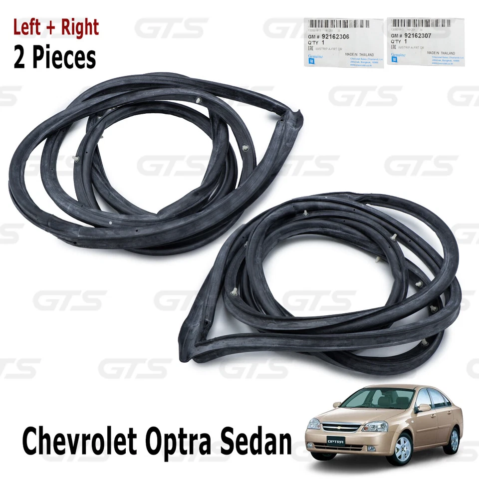 前 L+R Weatherstrip 门橡胶密封圈适用于雪佛兰 Optra Sedan 2004 2009 — 第 2/4 张图片