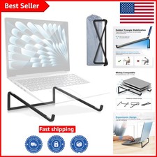 Lightweight Ventilated Laptop Stand - Compatible with 10-18  Models, Black