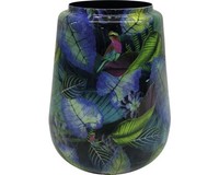 Blumentopf Blumenvase Vogel BläTter Metall 21 X 21 X 24,5 Cm