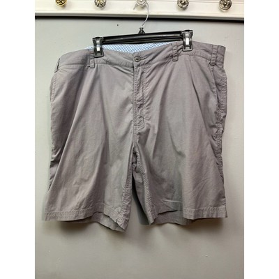 Tasc Performance Flat Front Shorts Men's Size 42 Gray Organic Cotton Golf