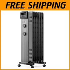 Black Space Heater with Overheat Protection, Quiet Operation