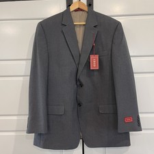 Izod Men  s Gray Striped Sports Coat Blazer Jacket NWT Size 44R