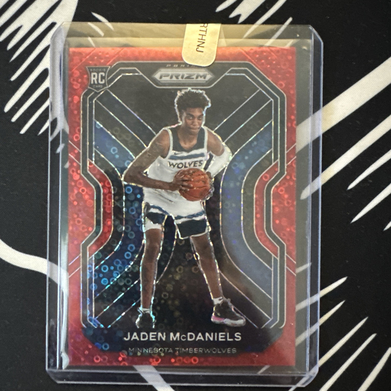 Jaden McDaniels 2020-21 Panini Prizm Red Disco Rookie /125! #277 Timberwolves RC