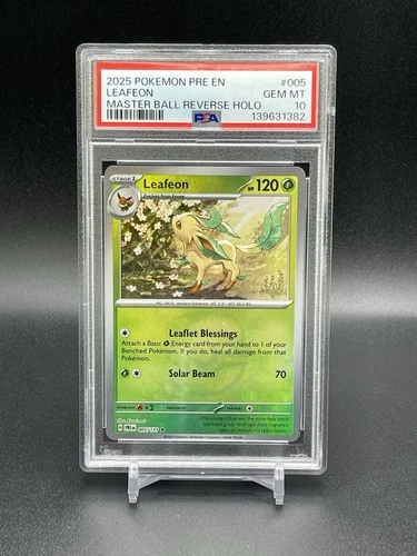 Leafeon Master Ball Pattern 005/131 Sv Prismatic Evolutions Holo PSA 10 Gem Mint