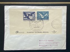 AUSTRIA Salzburg 31/12/1950 Special Air Mail Service Cover To Brussels, Belgium