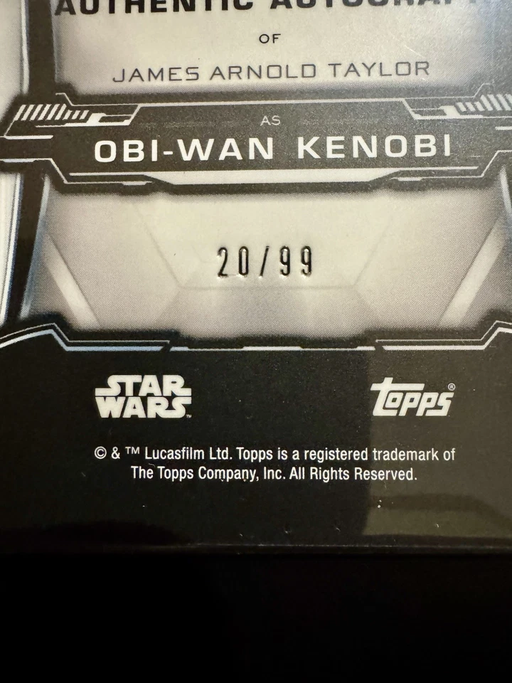 2019 Star Wars Masterwork James Arnold Taylor As Obi-Wan Blue Autograph 20/99 - Image 2 of 3