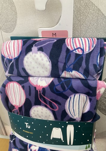 LADIES TU PURPLE BAUBLES PYJAMAS SOFT TOUCH CHRISTMAS BNWT MEDIUM M GIFT PRESENT - Picture 5 of 12
