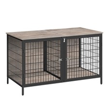 Dog Crate Furniture for 2 Dogs, 43.3 Dog Kennel with Removable Divider, Heavy Du