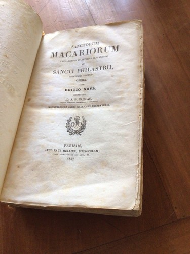 1842. Macariorum.. Philastri.. Opera Latin.Collectio Ecclesiae Patrum Caillau - Foto 8 di 17
