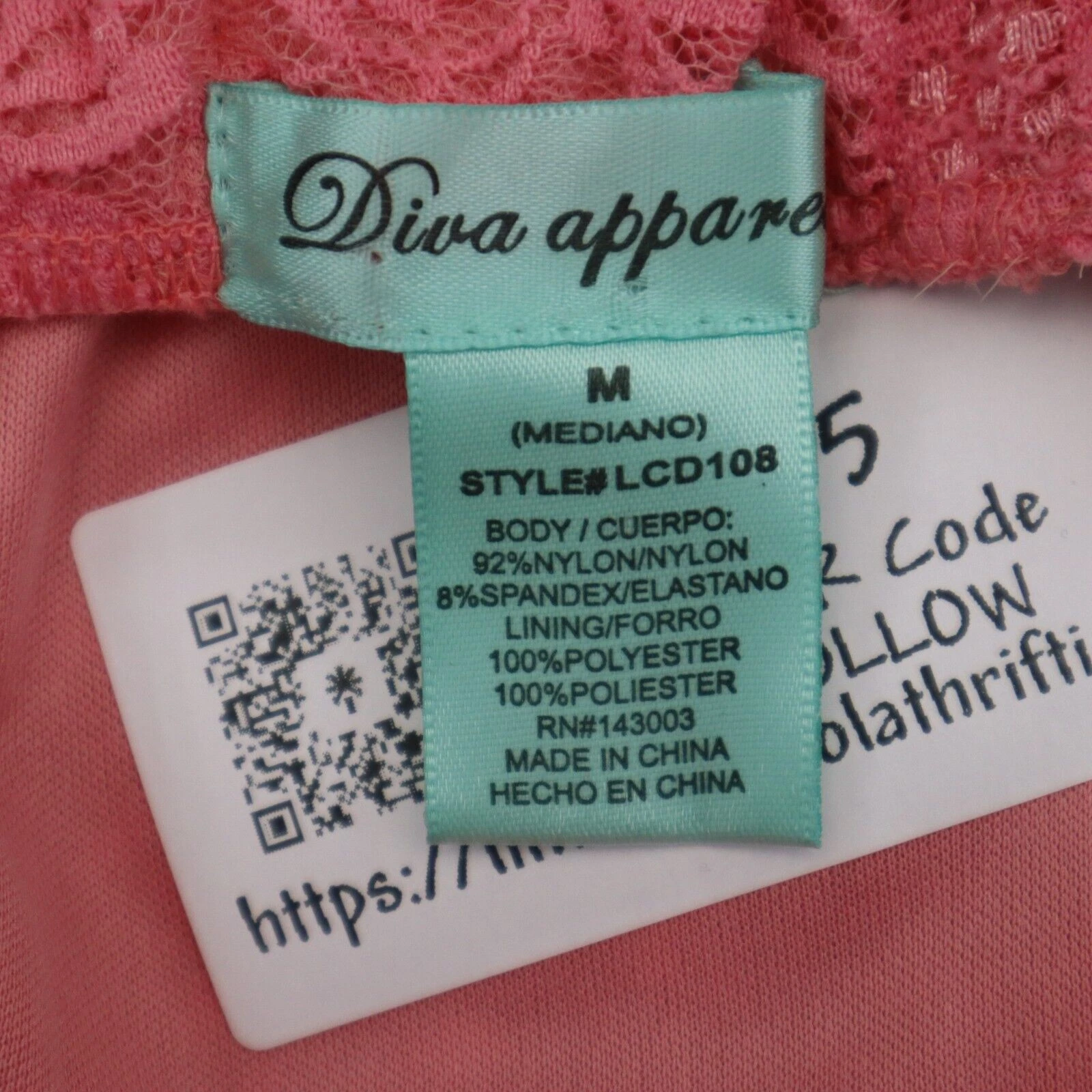 VETEMENTS Abito Diva Apparel donna M rosa maglia floreale senza spalline cintura alto basso outwear