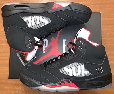 Supreme × Nike Air Jordan 5 Retro 2015AW Jordan 5 Retro Supreme Black Men's - 824371-001 - US