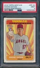 2018 Topps Heritage RP-SO Shohei Ohtani RC Rookie Performers PSA 9