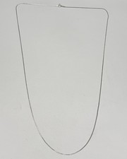 Vintage Sterling Silver EURS Italy 30" Long Box Chain 1mm Necklace 4.8g