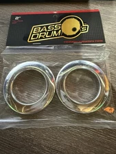 Bass Drum O's 2 inch Chrome Drum O's (2 pack) | FREE SHIPPING
