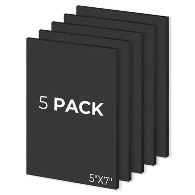 Mat Board Center, Pack of 5, 5X7 Foam Boards Acid Free Black Foam Core Boards...