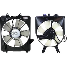 Radiator and A/C Condenser Cooling Fan For 2005-10 Honda Odyssey Left and Right