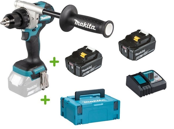 Makita DDF492RGJ 18V Akku-Bohrschrauber DDF492Z + Koffer + 2X 6Ah Akku + Lader-image